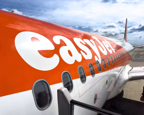 easyjet aircraft close-up